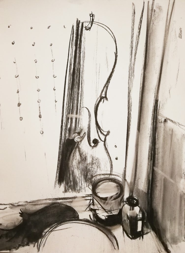 Irina Kassabova&nbsp;• <em>Varnish</em>&nbsp;• Charcoal&nbsp;• $450.00