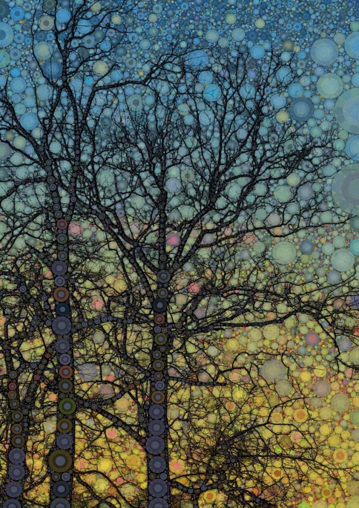 Daniel McPheeters&nbsp;• <em>November Dawn</em>&nbsp;• Mixed media on panel&nbsp;• 17″×&nbsp;24″&nbsp;• $200.00