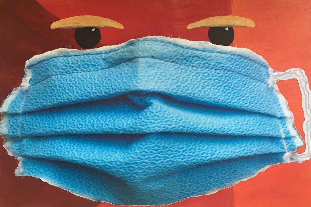 Don Ellis&nbsp;• <em>Mask</em>&nbsp;• Multi-media print&nbsp;• 30″×&nbsp;20″&nbsp;• $285.00