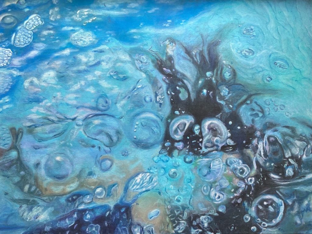 Ava Lee&nbsp;• <em>Immersed</em>&nbsp;• Acrylic&nbsp;• 18″×&nbsp;24″&nbsp;• $2,550.00