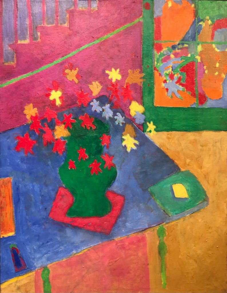 Vincent Joseph&nbsp;• <em>Still Life with Stairs</em>&nbsp;• Acrylic&nbsp;• 14″×&nbsp;18″&nbsp;• $350.00