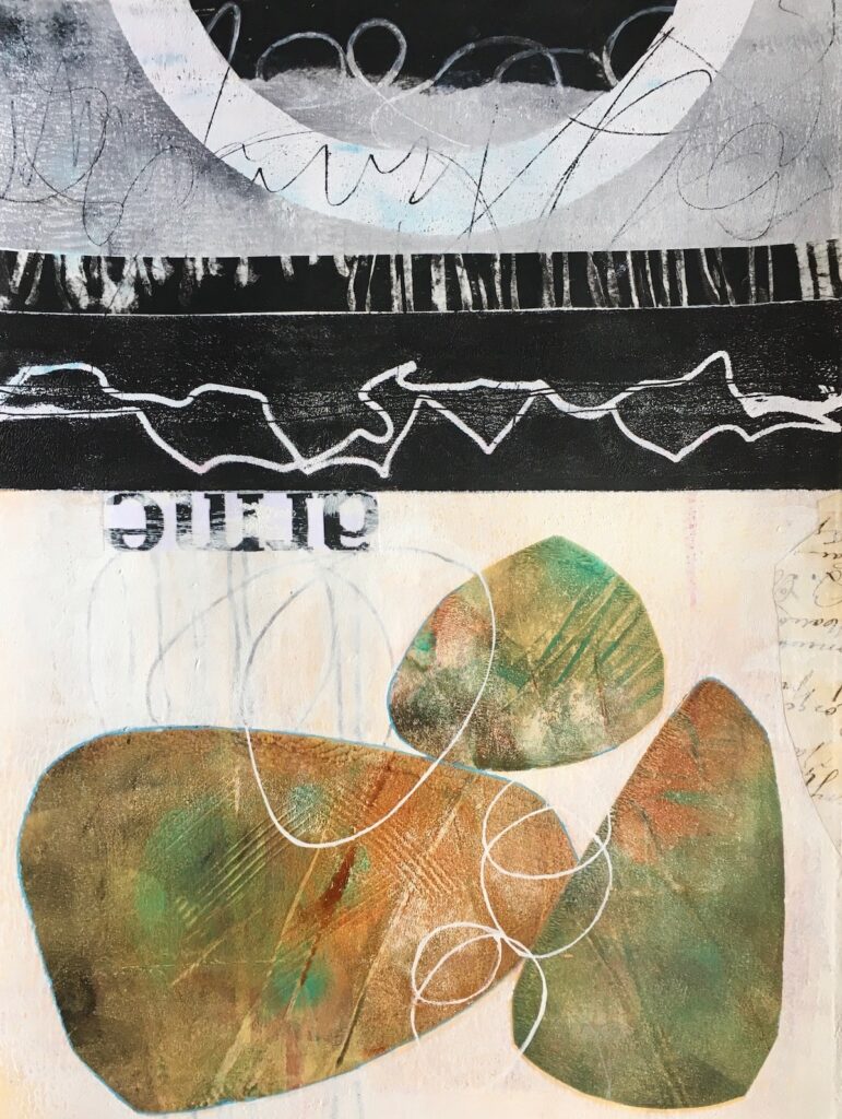 Carol Spence&nbsp;• <em>Rainwalk 2</em>&nbsp;• Mixed media&nbsp;• 10″×&nbsp;15″&nbsp;• $200.00<a class="purchase" href="https://state-of-the-art-gallery.square.site/product/carol-spence-rainwalk-2/1295" target="_blank">Buy</a>
