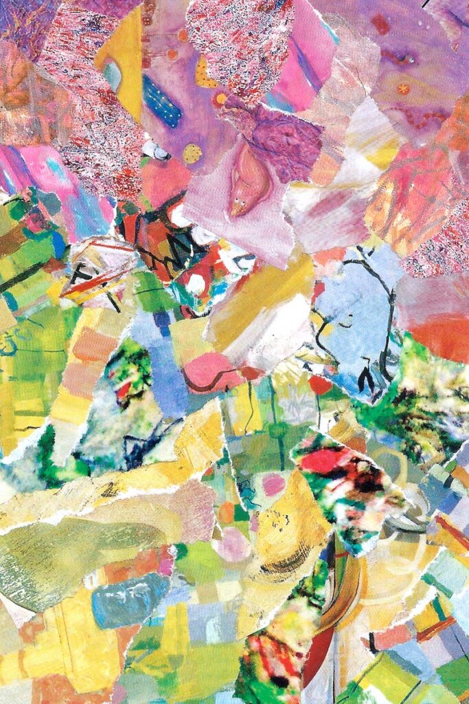 Patricia Brown&nbsp;• <em>Passage Collage 92</em>&nbsp;• Paper collage&nbsp;• 8″×&nbsp;10″&nbsp;• $95.00