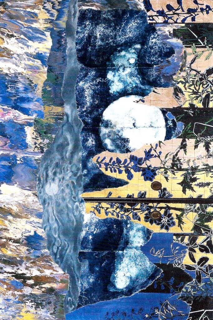 Patricia Brown&nbsp;• <em>Passage Collage 128</em>&nbsp;• Paper collage&nbsp;• 8″×&nbsp;10″&nbsp;• $95.00