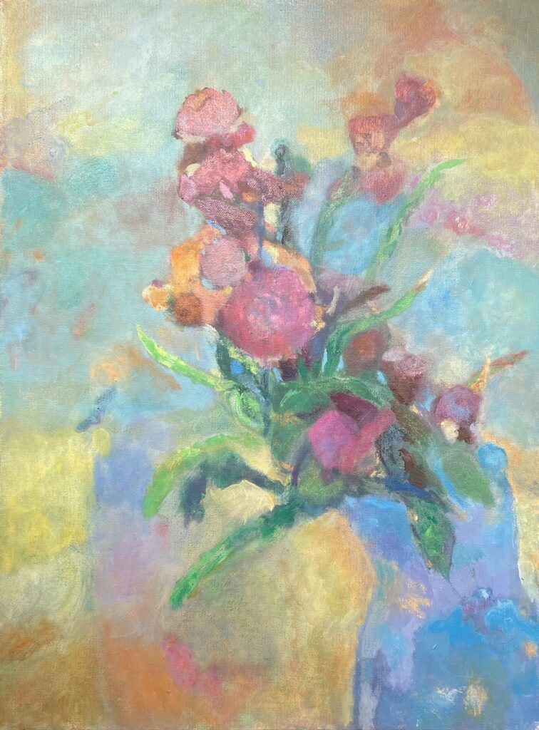 Vincent Joseph&nbsp;• <em>Clouds Flowers Vase</em>&nbsp;• Acrylic&nbsp;• $75.00