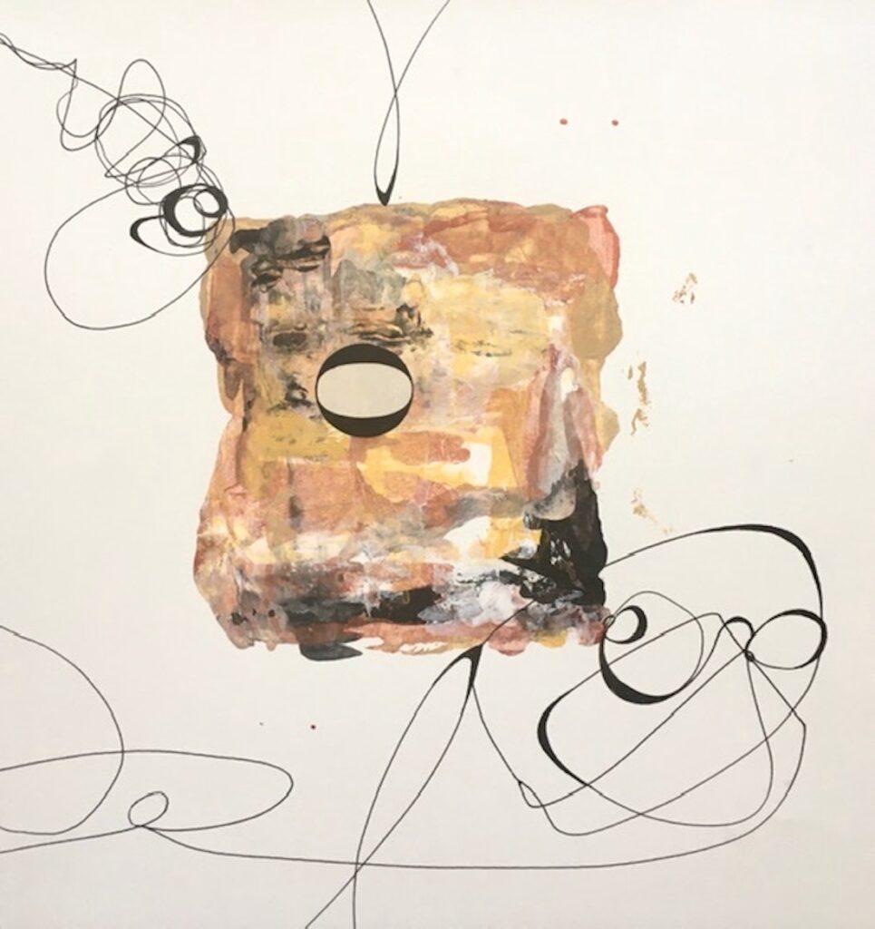 Carol Spence&nbsp;• <em>Gesture 1</em>&nbsp;• Mixed media&nbsp;• 10″×&nbsp;11″&nbsp;• $50.00