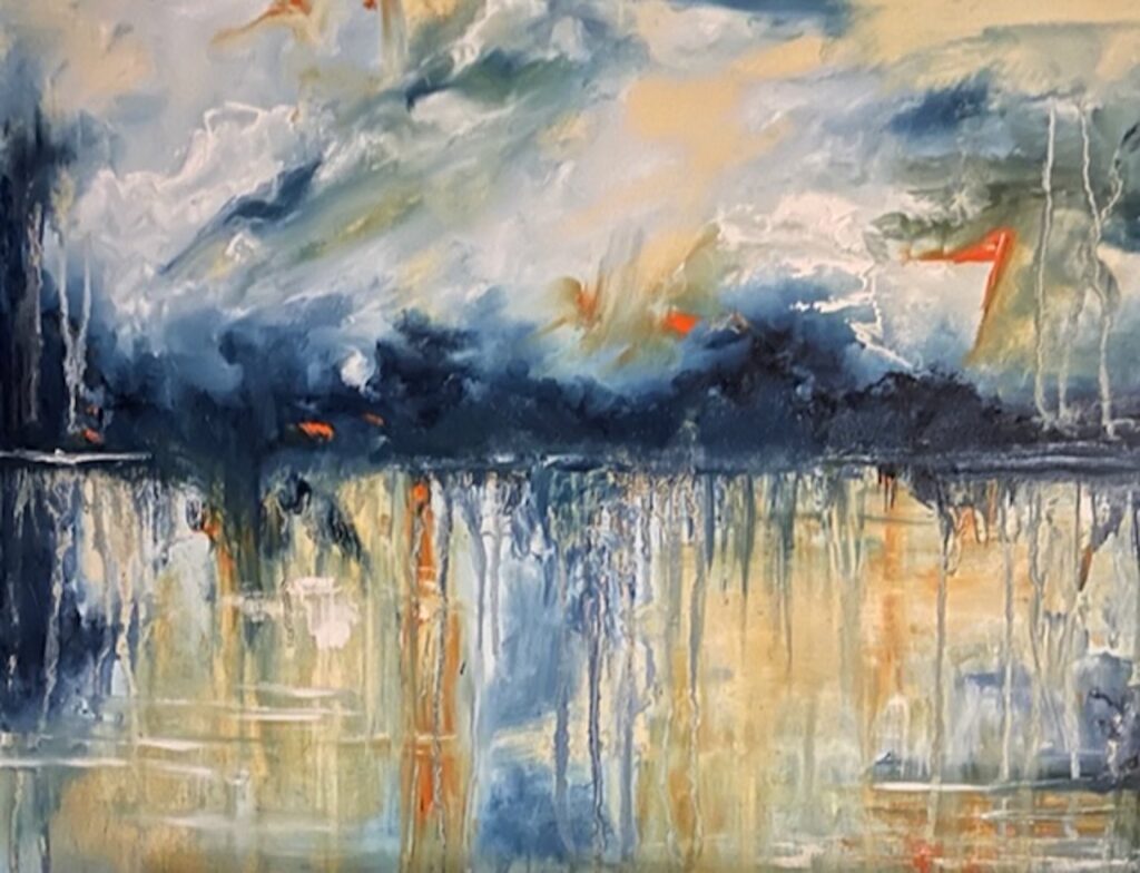 Judith Campanaro&nbsp;• <em>Evening Storm</em>&nbsp;• Oil on canvas&nbsp;• 16″×&nbsp;20″&nbsp;• $450.00