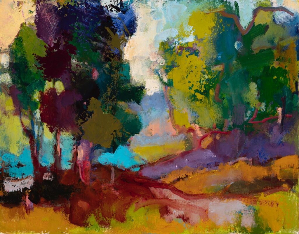 Robert Glisson&nbsp;• <em>Play of Light</em>&nbsp;• Oil on canvas board&nbsp;• 11″×&nbsp;14″&nbsp;• $850.00