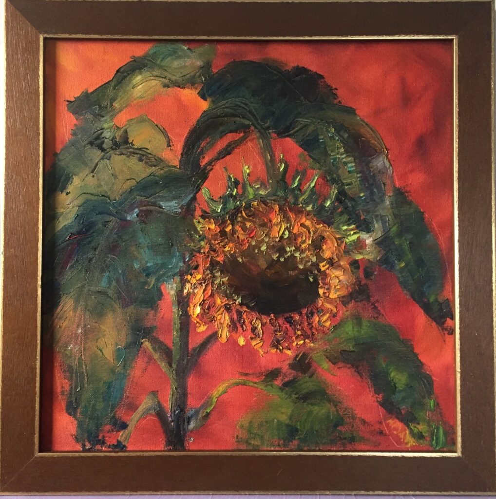 Hsiao-Pei Yang&nbsp;• <em>Heavy</em>&nbsp;• Oil on board&nbsp;• 12″×&nbsp;12″&nbsp;• $360.00