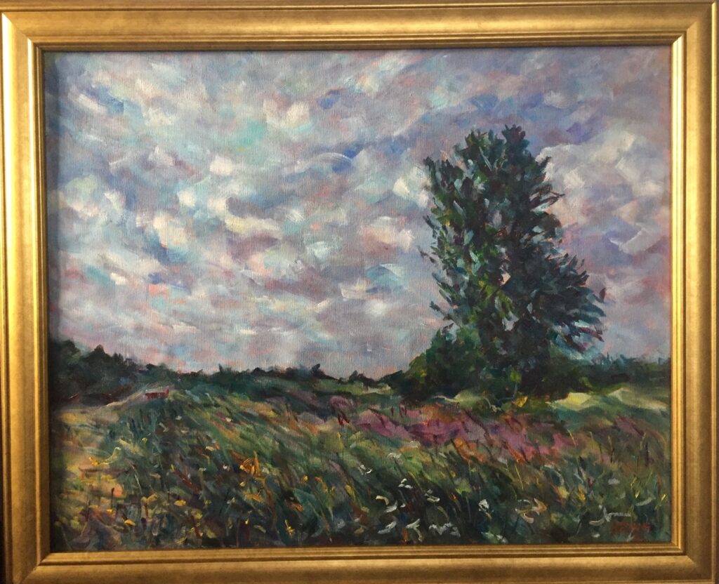 Hsiao-Pei Yang&nbsp;• <em>Homecoming</em>&nbsp;• Oil on canvas&nbsp;• 20″×&nbsp;16″&nbsp;• $500.00