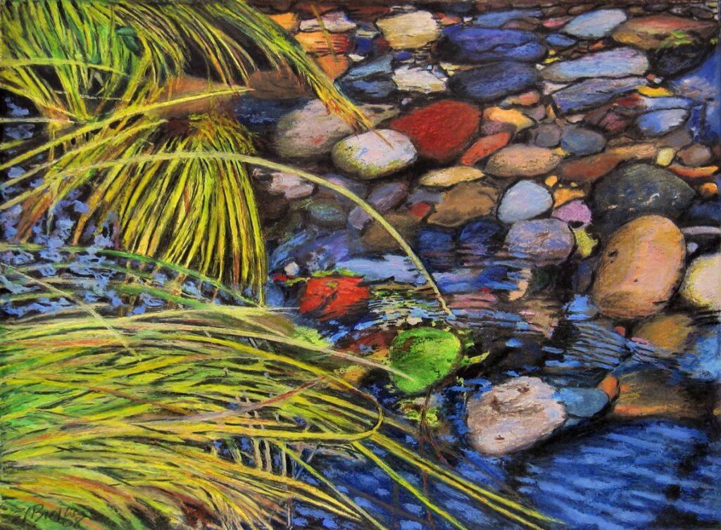 Ed Brothers&nbsp;• <em>At My Feet 3</em>&nbsp;• Oil pastel&nbsp;• 11½″×&nbsp;8½″&nbsp;• NFS