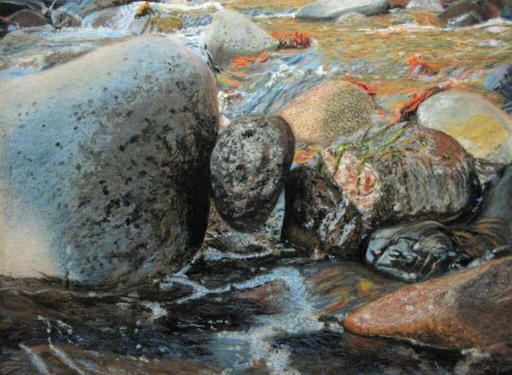 Ed Brothers&nbsp;• <em>Balancing Act</em>&nbsp;• Oil pastel&nbsp;• 11½″×&nbsp;8½″&nbsp;• NFS