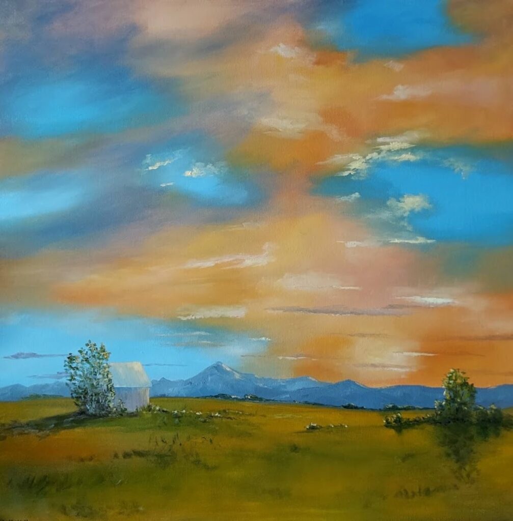Annemiek Haralson &nbsp;• <em>Waking Up At Norman Ridge</em>&nbsp;• Oil on canvas&nbsp;• 24″×&nbsp;24″&nbsp;• $525.00