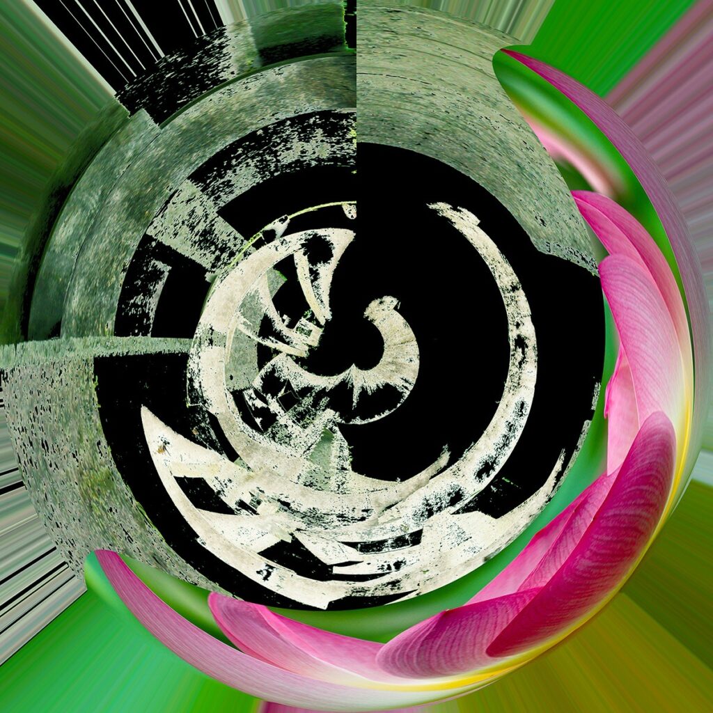 Nancy V. Ridenour&nbsp;• <em>Alchemy</em>&nbsp;• Digital image on canvas&nbsp;• 24″×&nbsp;24″&nbsp;• $170.00
