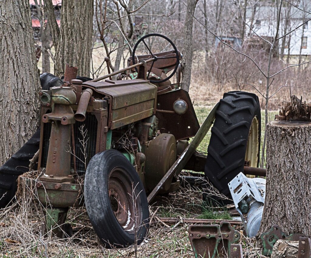 Nancy Ridenour&nbsp;• <em>Antique Tractor</em>&nbsp;• Digital image on canvas&nbsp;• 20″×&nbsp;16″&nbsp;• $130.00