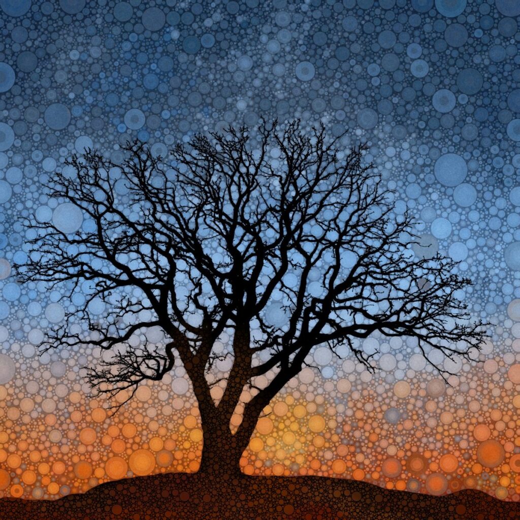 Daniel McPheeters&nbsp;• <em>Cobalt</em>&nbsp;• Mixed media on panel&nbsp;• 16″×&nbsp;16″&nbsp;• $150.00