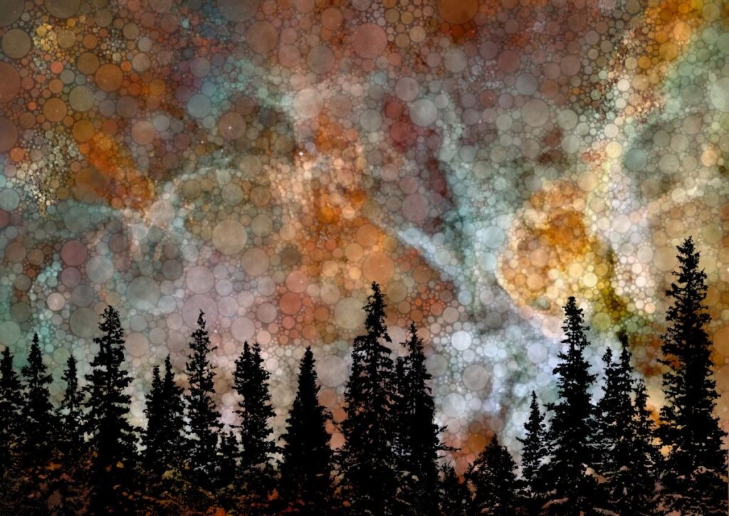 Daniel McPheeters&nbsp;• <em>North Coast</em>&nbsp;• Mixed media on panel&nbsp;• 24″×&nbsp;17″&nbsp;• $200.00