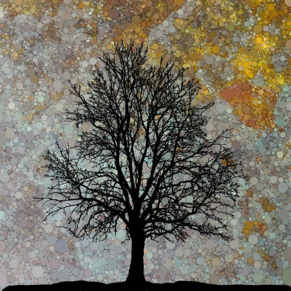 Daniel McPheeters&nbsp;• <em>Pewter</em>&nbsp;• Mixed media on panel&nbsp;• 16″×&nbsp;16″&nbsp;• $150.00