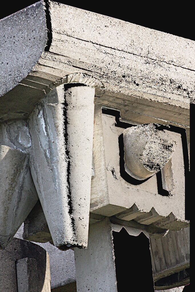 Nancy V.Ridenour&nbsp;• <em>Cement Sculpture Abstract 24</em>&nbsp;• Archival inkjet photo on canvas&nbsp;• $250.00
