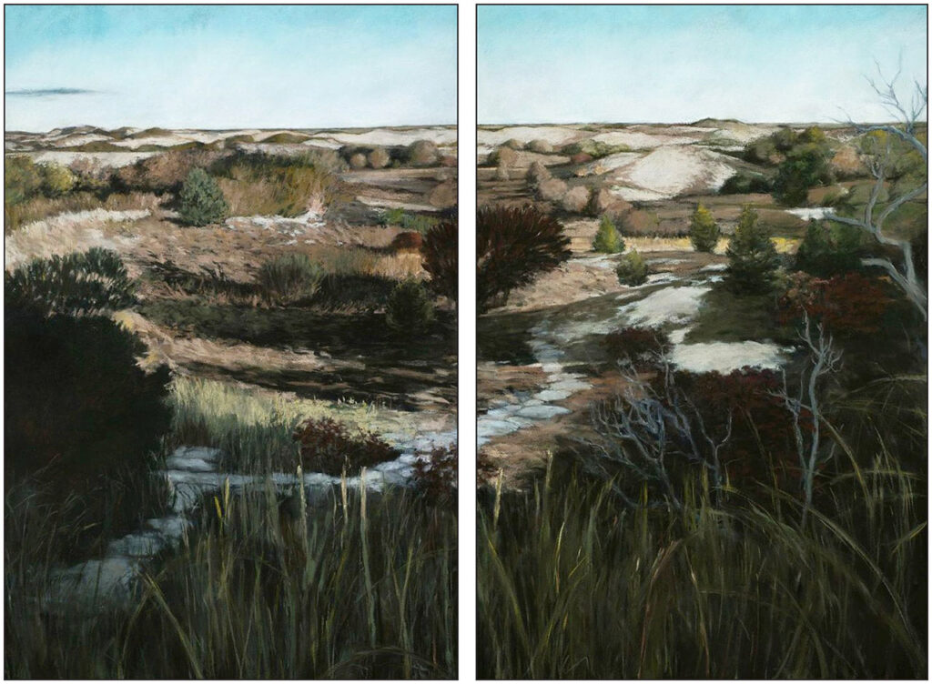 Diane Newton&nbsp;• <em>Sandwich, Diptych</em>&nbsp;• Pastel&nbsp;• 44″×&nbsp;60″&nbsp;• NFS