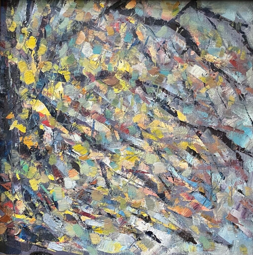 Hsiao-Pei Yang&nbsp;• <em>Colors of Spring</em>&nbsp;• Oil on canvas&nbsp;• 12″×&nbsp;12″&nbsp;• $450.00
