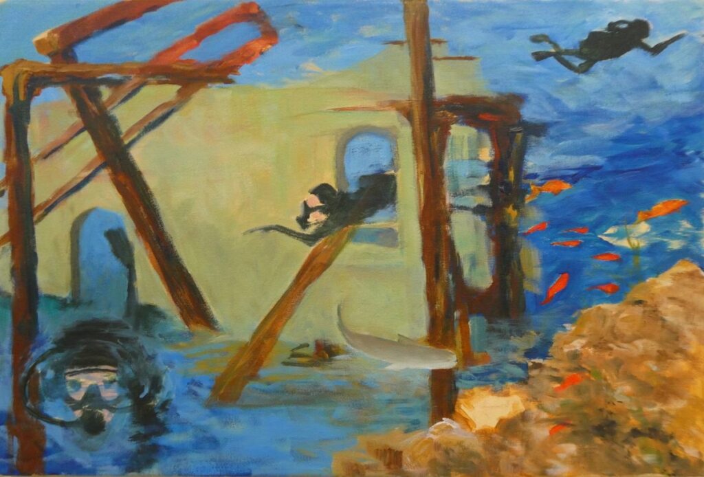 Diana Ozolins&nbsp;• <em>Breathing</em>&nbsp;• Acrylic on canvas&nbsp;• 24″×&nbsp;16″&nbsp;• $500.00