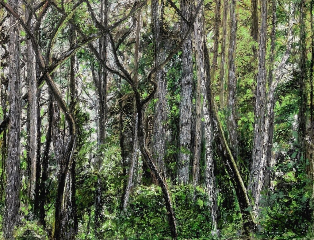Ed Brothers&nbsp;• <em>Along Pipeline Road</em>&nbsp;• Oil&nbsp;• 11½″×&nbsp;8½″&nbsp;• Prints available