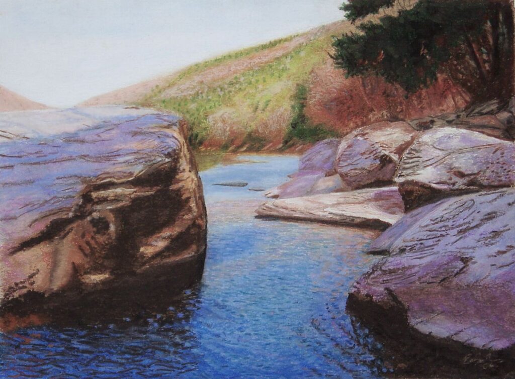 Ed Brothers&nbsp;• <em>Long Eddy Rocks</em>&nbsp;• Oil&nbsp;• 11½″×&nbsp;8½″&nbsp;• Prints available