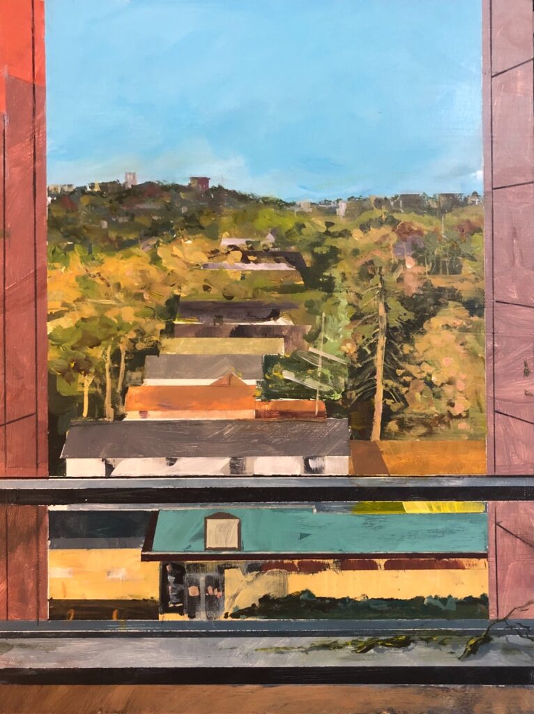 <span class="award_name">First Prize</span>Austin MacRae&nbsp;• <em>West Court to Cornell</em>&nbsp;• Acrylic on MDF&nbsp;• 10″×&nbsp;13″&nbsp;• $350.00