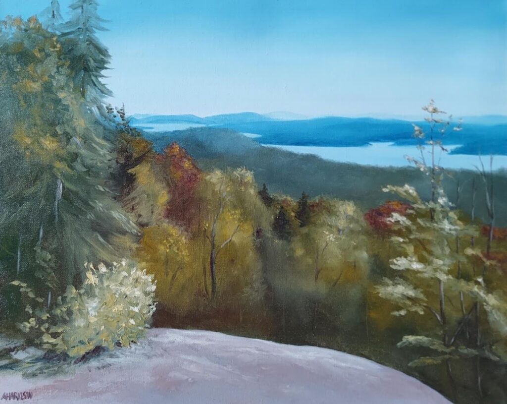 Annemiek Haralson&nbsp;• <em>View From Bald Mountain</em>&nbsp;• Oil on canvas&nbsp;• 20″×&nbsp;16″&nbsp;• $475.00