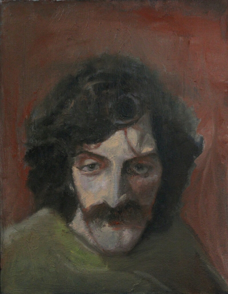 Geena Fratto&nbsp;• <em>Sam</em>&nbsp;• Oil on canvas&nbsp;• 14″×&nbsp;12″&nbsp;• $395.00