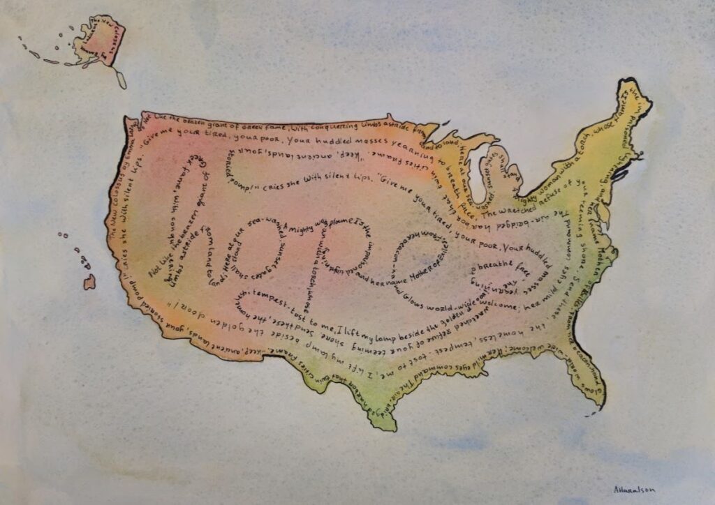 Annemiek Haralson&nbsp;• <em>Hope</em>&nbsp;• Watercolor and ink&nbsp;• 12″×&nbsp;9″&nbsp;• $195.00