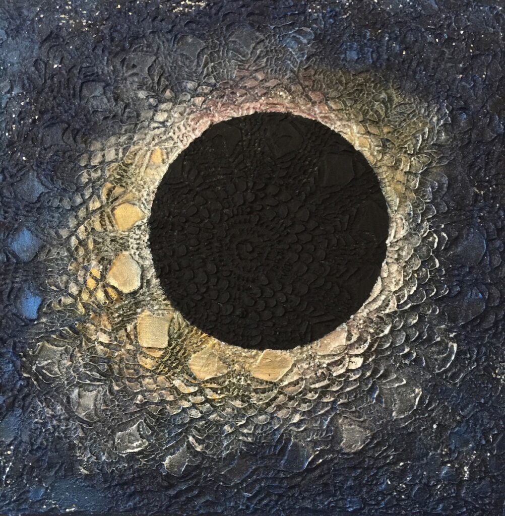 Patricia Brown&nbsp;• <em>Totality XI 2017</em>&nbsp;• Acrylic on canvas&nbsp;• 12″×&nbsp;12″&nbsp;• $345.00