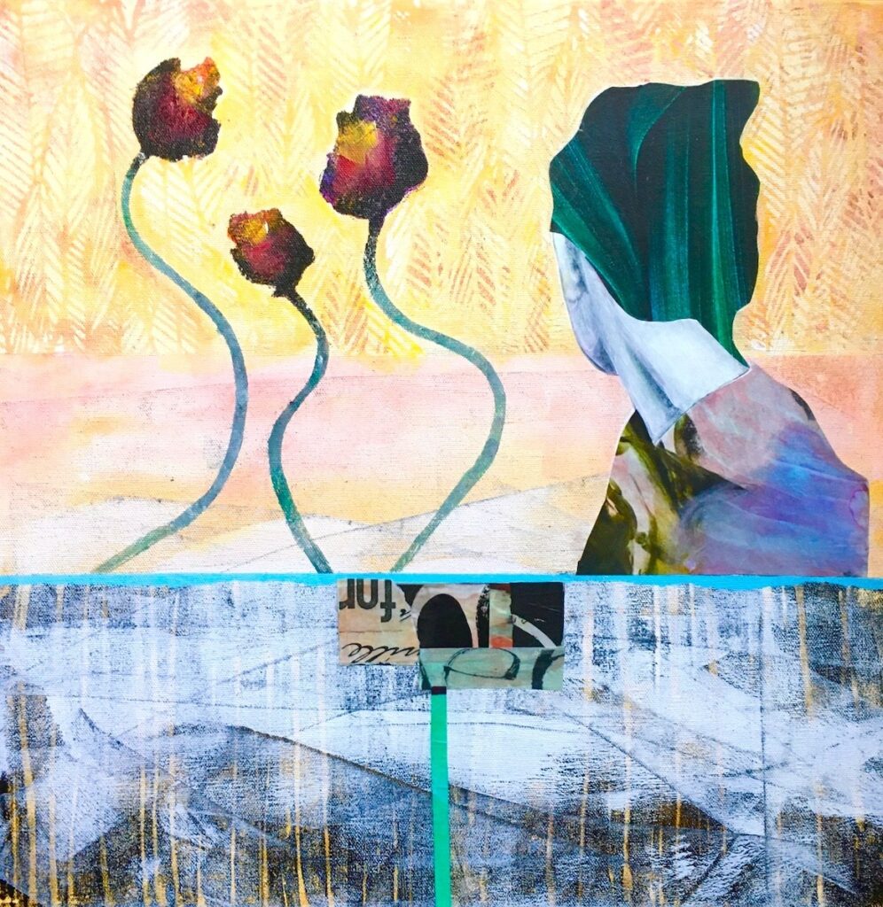 Carol Spence&nbsp;• <em>Garden</em>&nbsp;• Mixed media&nbsp;• 16″×&nbsp;20″&nbsp;• $375.00