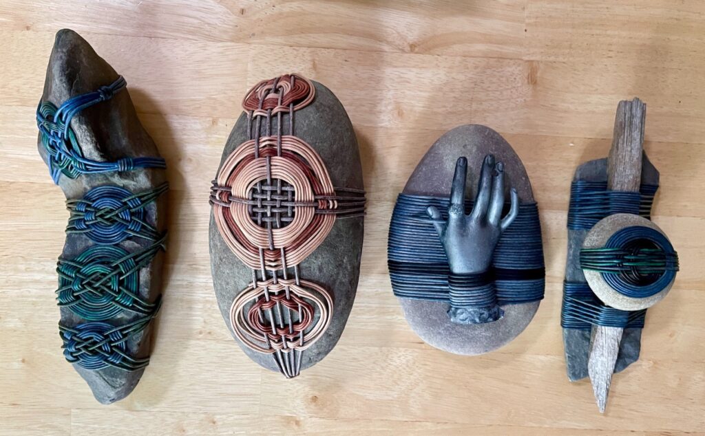 Patricia Brown&nbsp;• <em>Bound Together Group F</em>&nbsp;• Mixed media&nbsp;• $75 each