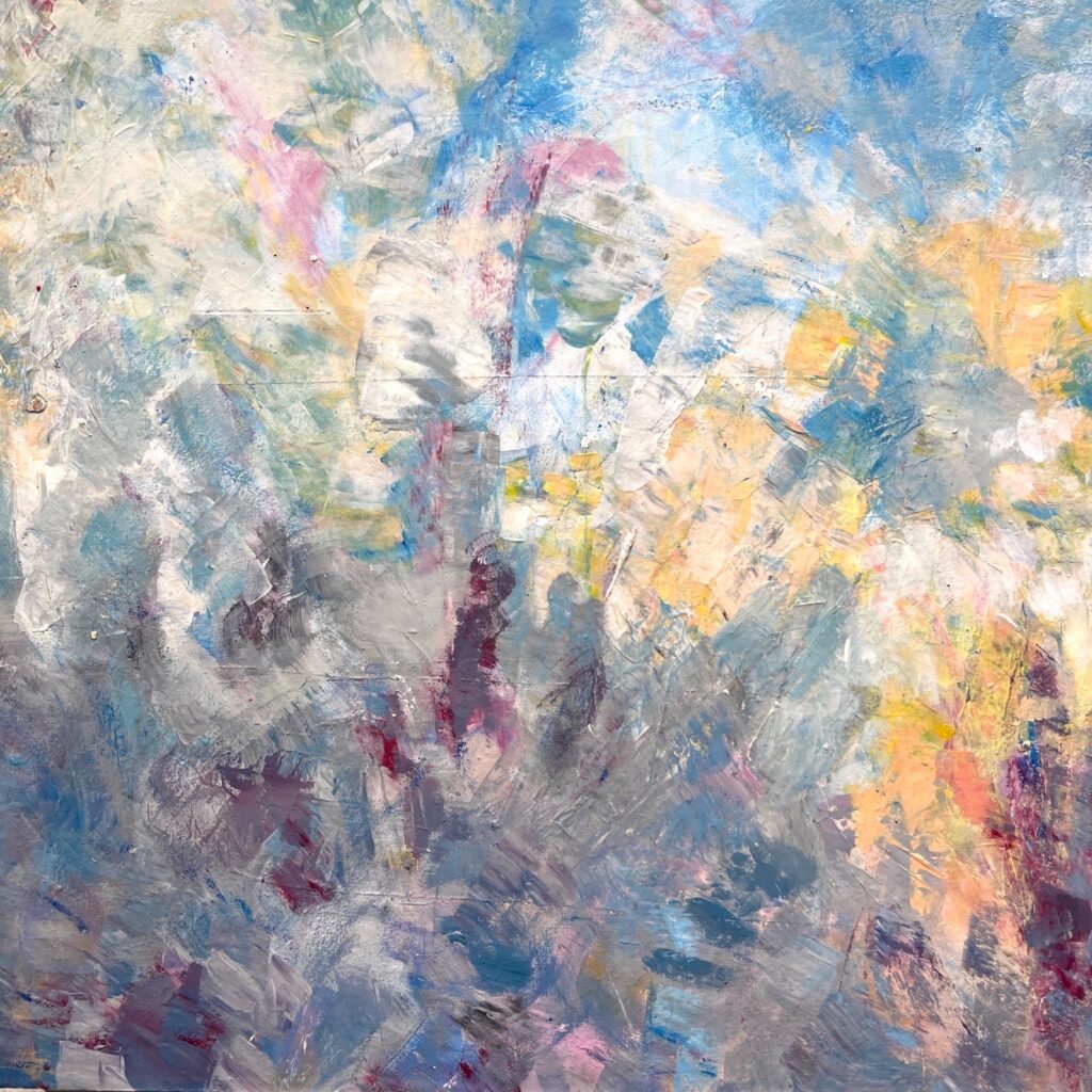 Patricia Brown&nbsp;• <em>Variations 17B 24_01_23</em>&nbsp;• Acrylic, paper on wood panel&nbsp;• 8″×&nbsp;8″&nbsp;• $145.00
