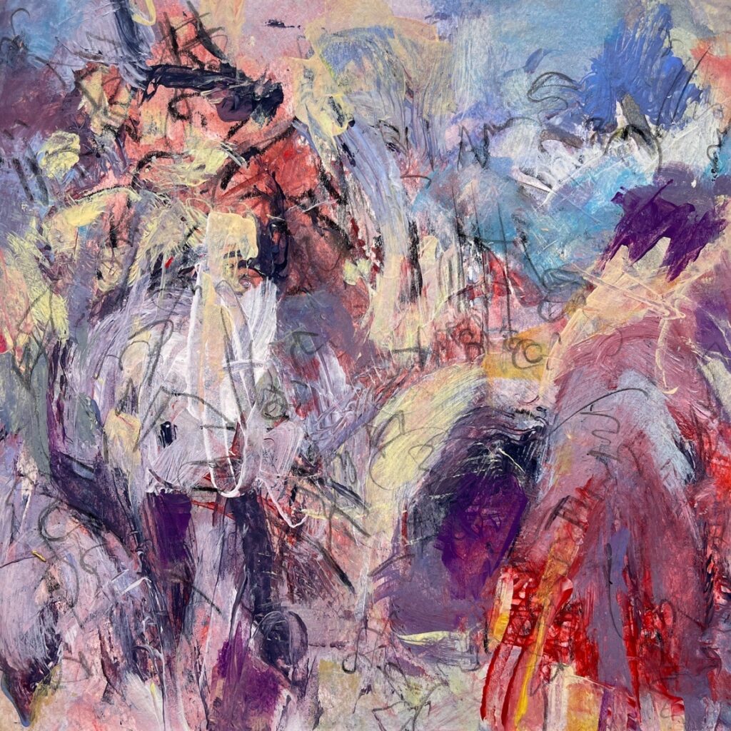 Patricia Brown&nbsp;• <em>Variations 3B 23_10_01</em>&nbsp;• Acrylic, paper on wood panel&nbsp;• 8″×&nbsp;8″&nbsp;• $145.00