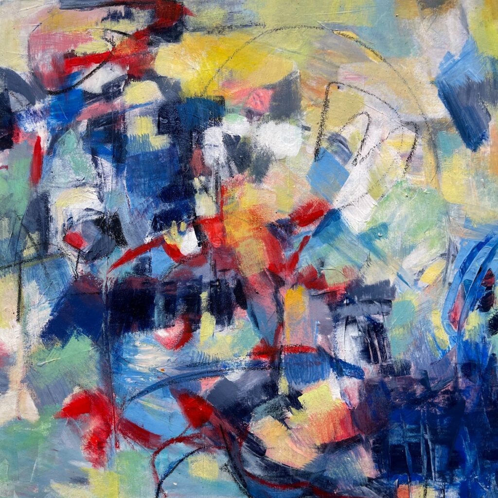 Patricia Brown&nbsp;• <em>Variations 8C 24_01_21</em>&nbsp;• Acrylic, paper on wood panel&nbsp;• 8″×&nbsp;8″&nbsp;• $145.00
