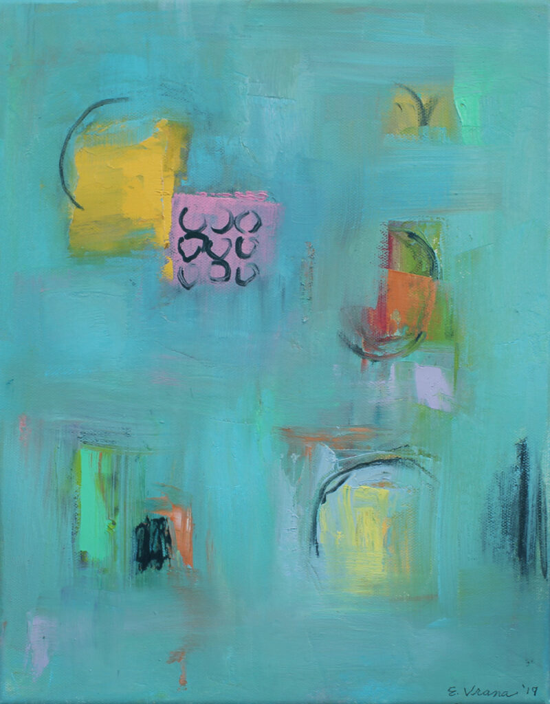 Ethel Vrana&nbsp;• <em>Joyful</em>&nbsp;• Oil on canvas&nbsp;• 11″×&nbsp;14″&nbsp;• $250.00