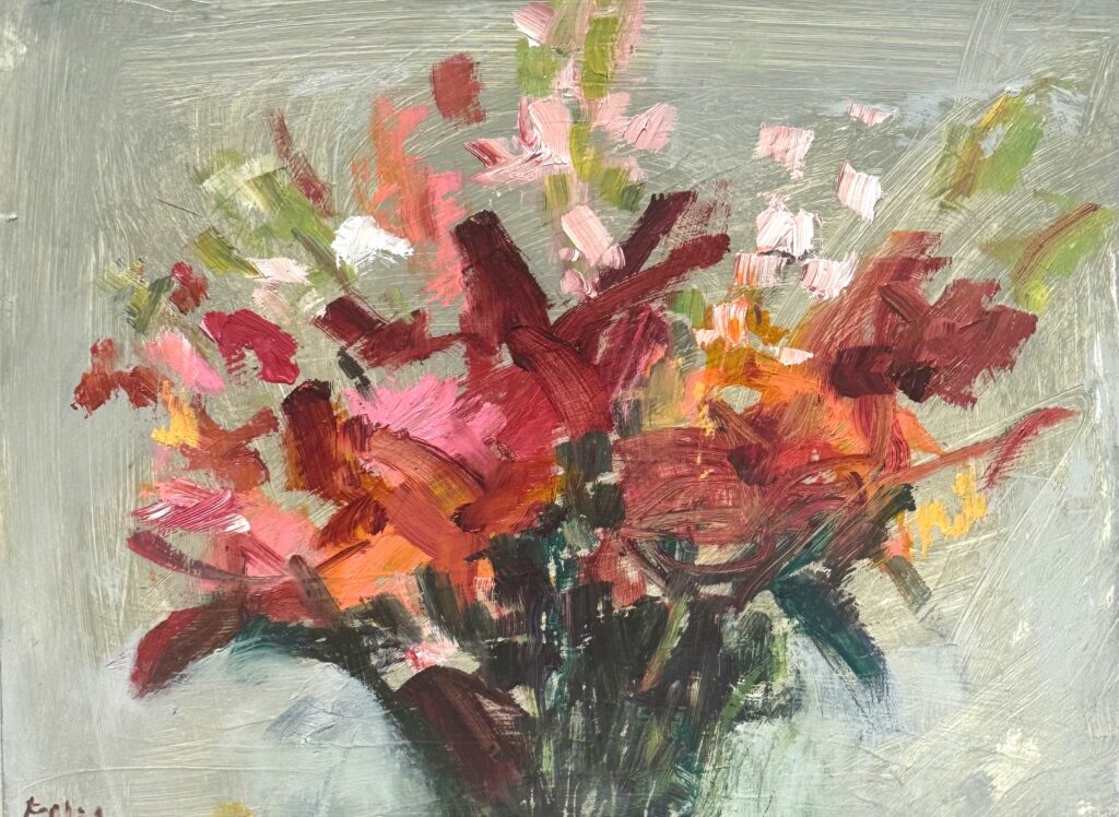 Ileen Kaplan&nbsp;• <em>Summer Flowers</em>&nbsp;• Oil on panel&nbsp;• 12″×&nbsp;9″&nbsp;• $385.00