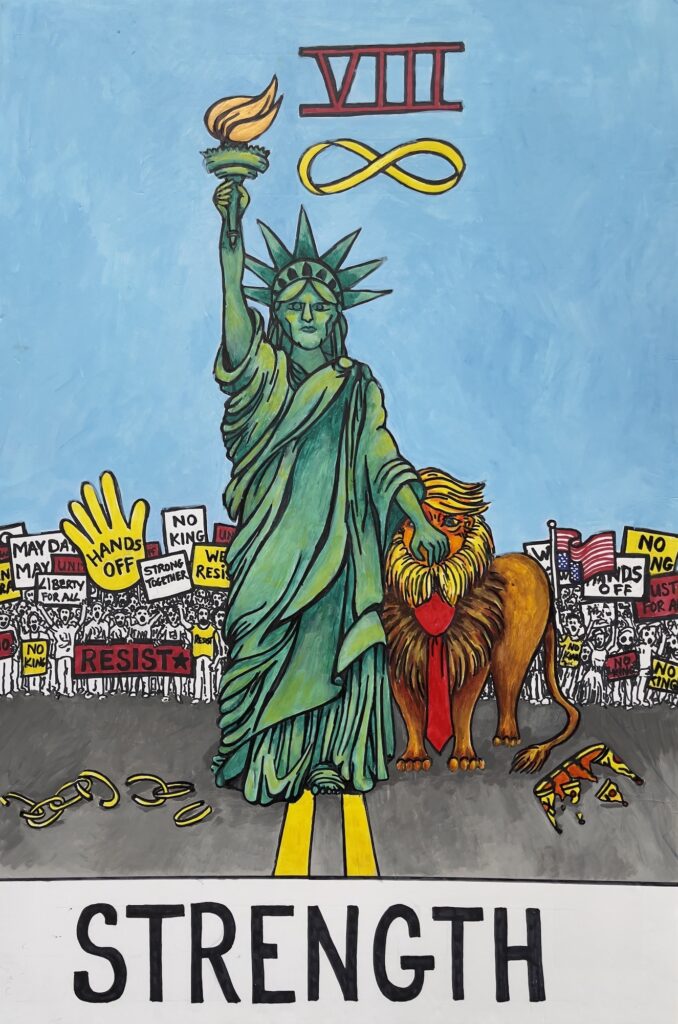 Democracy Defender PMB&nbsp;• <em>Strength</em>&nbsp;• Acrylic on foam core&nbsp;• 20″×&nbsp;30″&nbsp;• NFS prints available upon request
