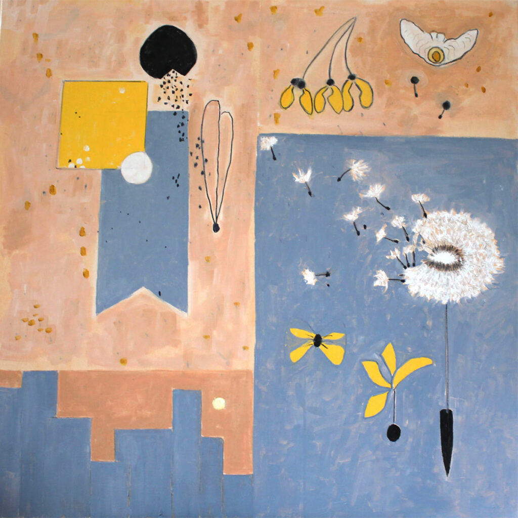 Ethel Vrana&nbsp;• <em>Other Spaces 2</em>&nbsp;• Oil on canvas&nbsp;• 36″×&nbsp;36″&nbsp;• $1,240.00