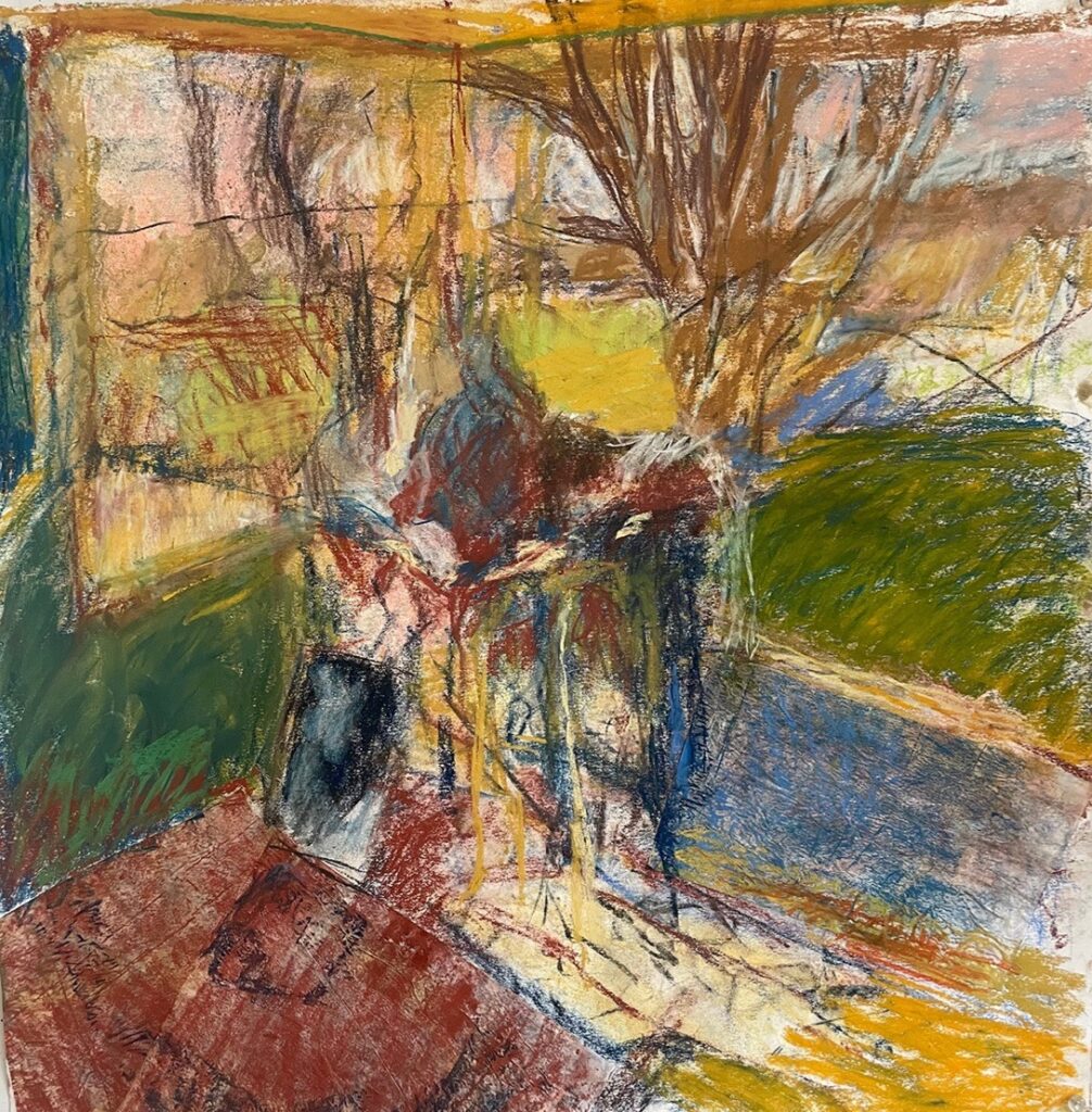 Karen Gilman&nbsp;• <em>Spring Diagonal</em>&nbsp;• Pastel, collage/paper&nbsp;• 22″×&nbsp;22″&nbsp;• $675.00<a class="purchase" href="https://state-of-the-art-gallery.square.site/product/karen-gilman-spring-diagonal/OBA6ZESYXM7OJVRFH7GL7ULO" target="_blank">Buy</a>