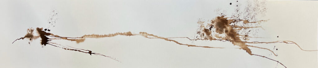 Sheila Danko&nbsp;• <em>Lands Flow #21</em>&nbsp;• Walnut ink on museum board, matted and framed w/museum glass&nbsp;• 37″×&nbsp;12″&nbsp;• $1,800.00<a class="purchase" href="https://state-of-the-art-gallery.square.site/product/sheila-danko-lands-flow-21/OTT7JEBWRTS7UBEQGSCVD4DR" target="_blank">Buy</a>