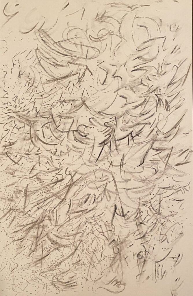 Ray Foody&nbsp;• <em>Little Feet</em>&nbsp;• Charcoal and graphite on paper, matted and framed to 17 x 21&nbsp;• 11″×&nbsp;17″&nbsp;• $255.00<a class="purchase" href="https://state-of-the-art-gallery.square.site/product/ray-foody-little-feet/ZBWBV3MOTKDKHOXALSCOXYMC" target="_blank">Buy</a>